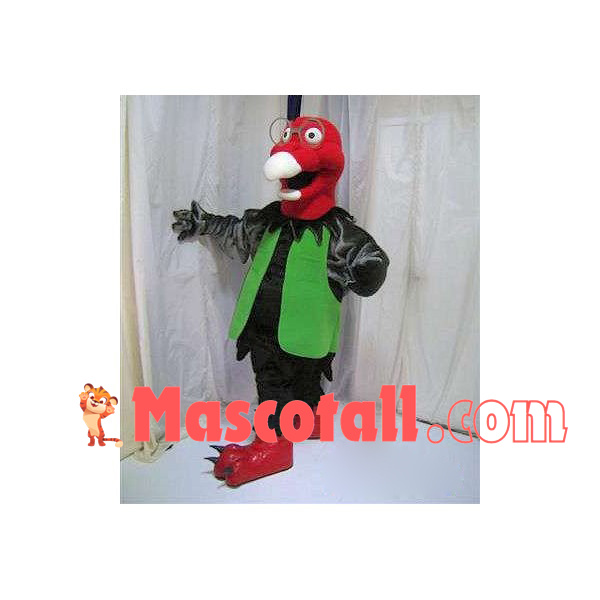 Red-headed Bird Doctor Mascot Costume