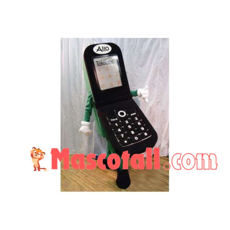 Black Vintage Flip Phone Mascot Costume