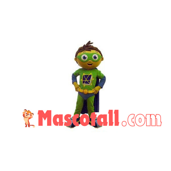 The Boy In Superhero Suit Mascot Costume