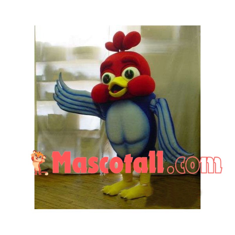 Muscular Fat Headed Bird Mascot Costume