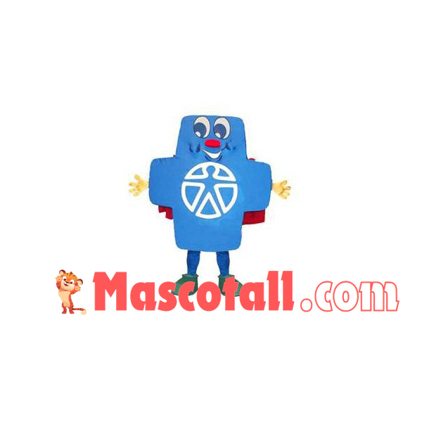 Blue Balance Board Mascot Costume