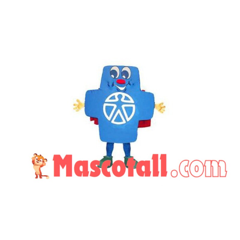 Blue Balance Board Mascot Costume