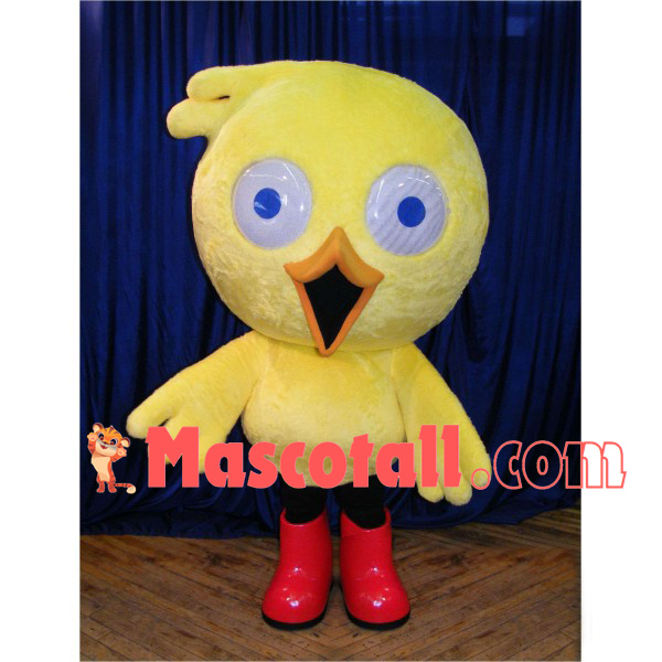 Terrified Yellow Little Bird Mascot Costume