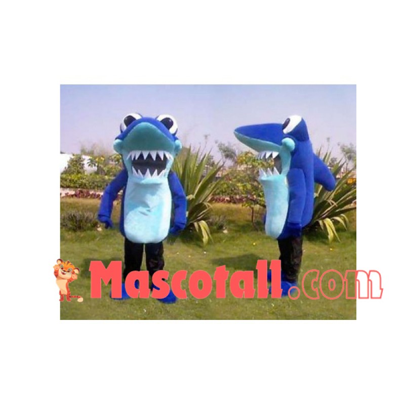 Adult Funny Cartoon Shark Mascot Costume