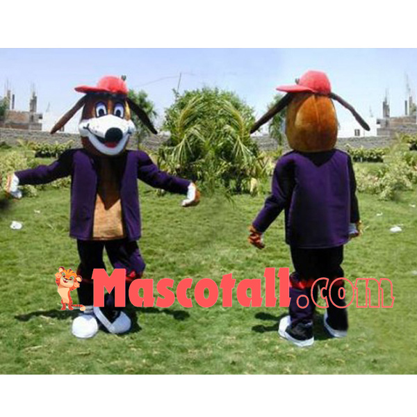 Cheering Dog In The Suit Mascot Costume