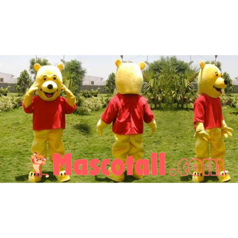 Cartoon Glad Winnie the Pooh Mascot Costume