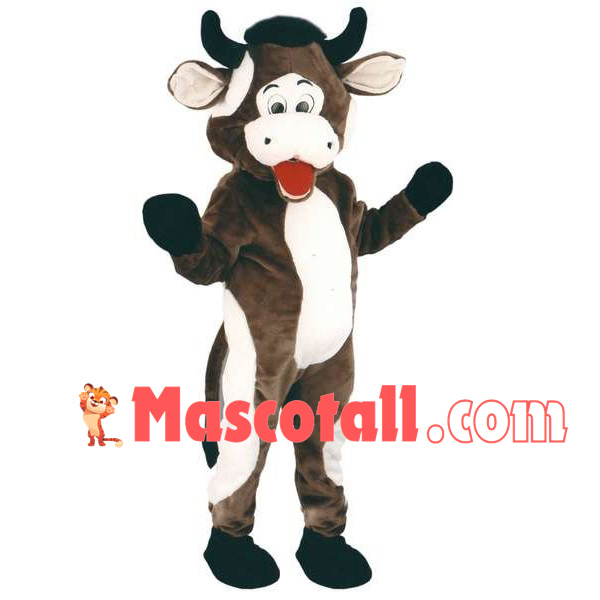 Brown Soft Cow Mascot Costume