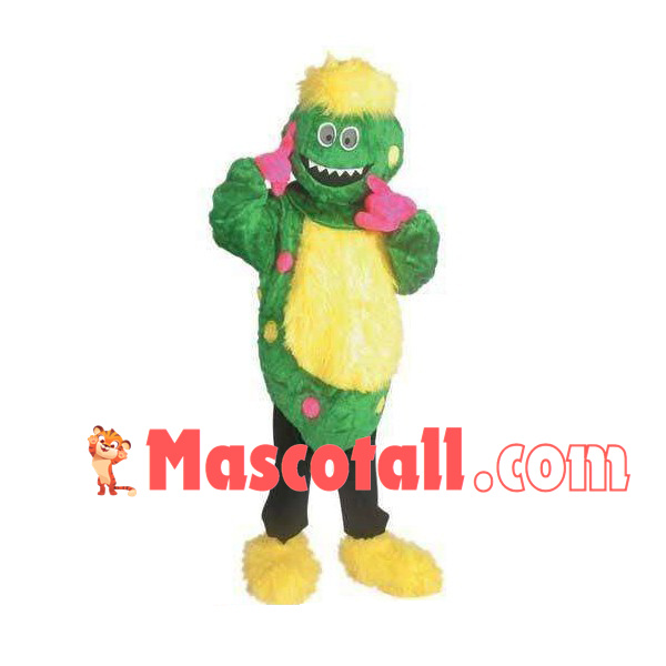 Colorful Sharp Teeth Monster Mascot Costume