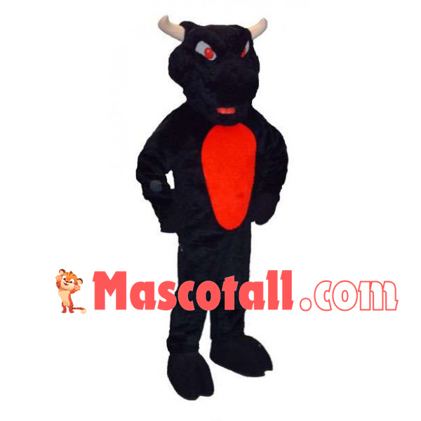 Fighting Black Bull Mascot Costume