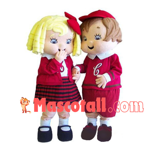 Big Face Baby In The Couple Suit Mascot Costume