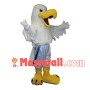 White Soft Eagle With Sports Shorts Mascot Costume