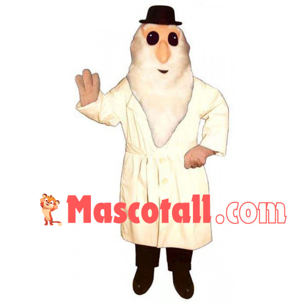 Thick Beard Old Man Mascot Costume