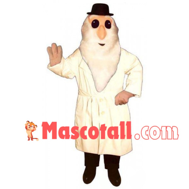 Thick Beard Old Man Mascot Costume