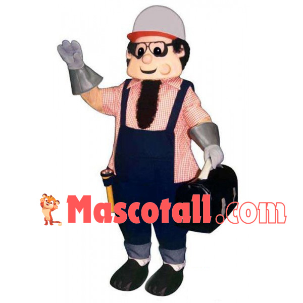 Repairman With Toolbox Mascot Costume