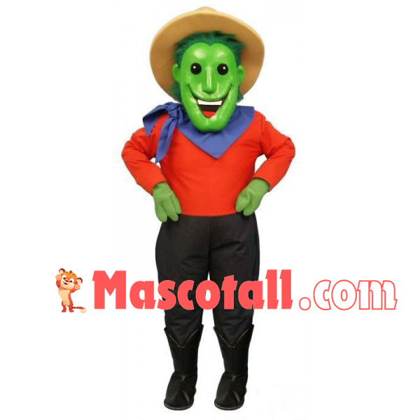 Distinct Green Scarecrow Mascot Costume