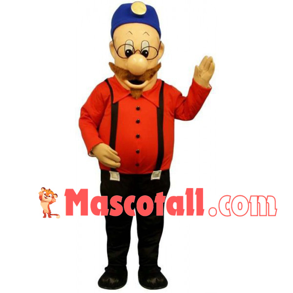 Careful Bearded Appraiser Mascot Costume