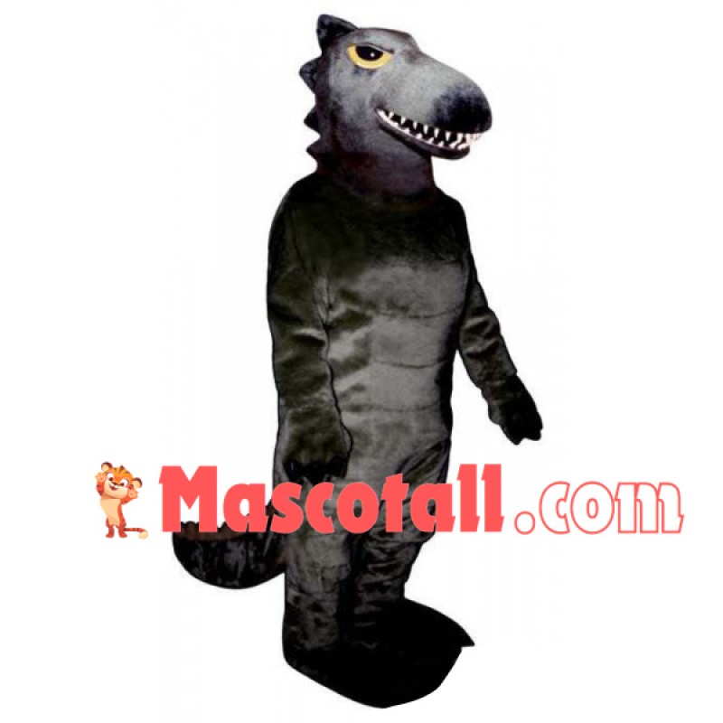 Fierce Grey Dinosaur Mascot Adult Costume