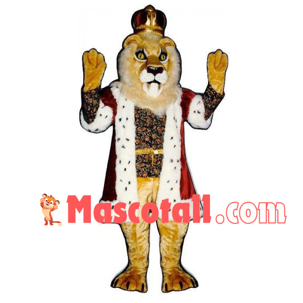 August Lion King In Fur Coat Mascot Costume