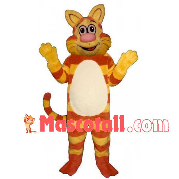 Lovely Striped Tiger Cat Mascot Costume