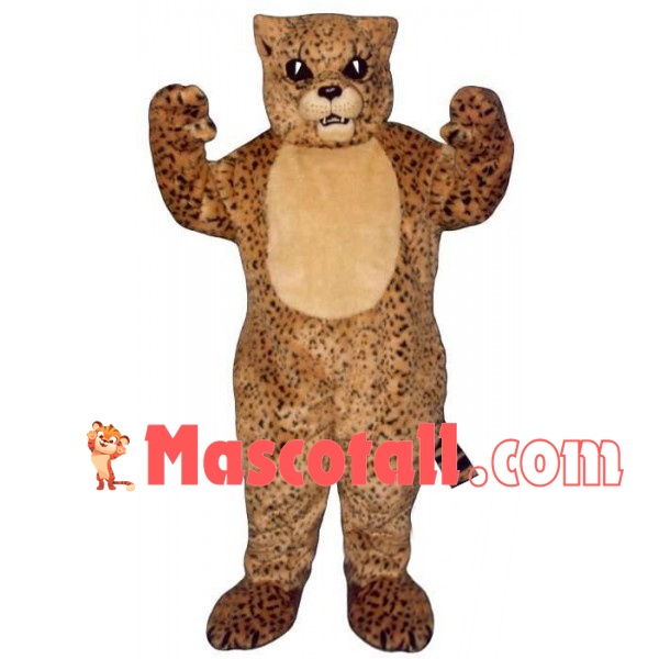 Ferocious Brown Leopard Mascot Costume