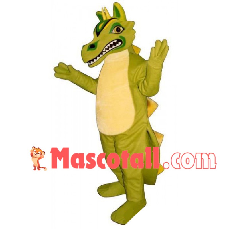 Ferocious Green Thorn Dinosaur Mascot Costume