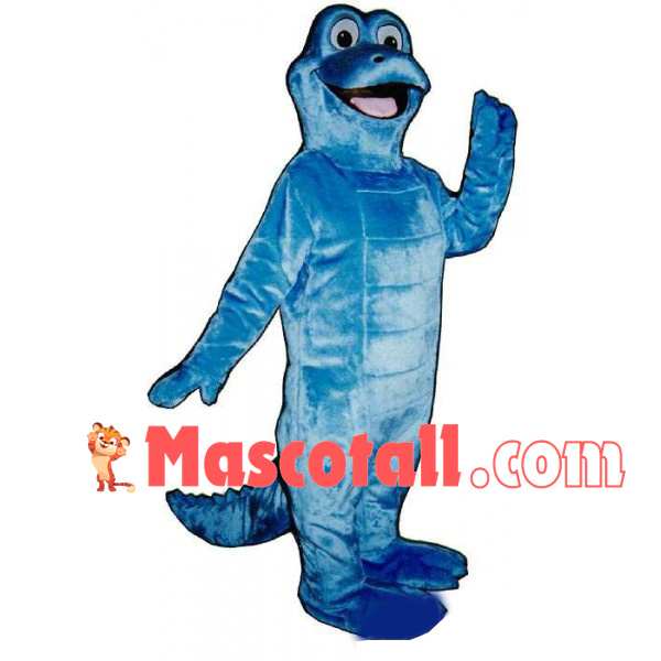 Vivid All Over Blue Dinosaur Baby Mascot Costume