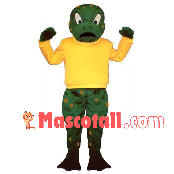 Power Dragon In The Yellow Shirt Mascot Costume