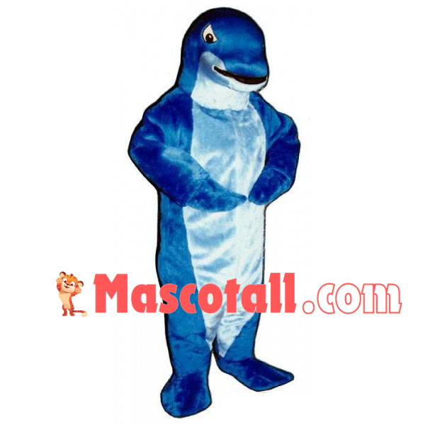 Peaceful Standing Style Dolphin Mascot Costume