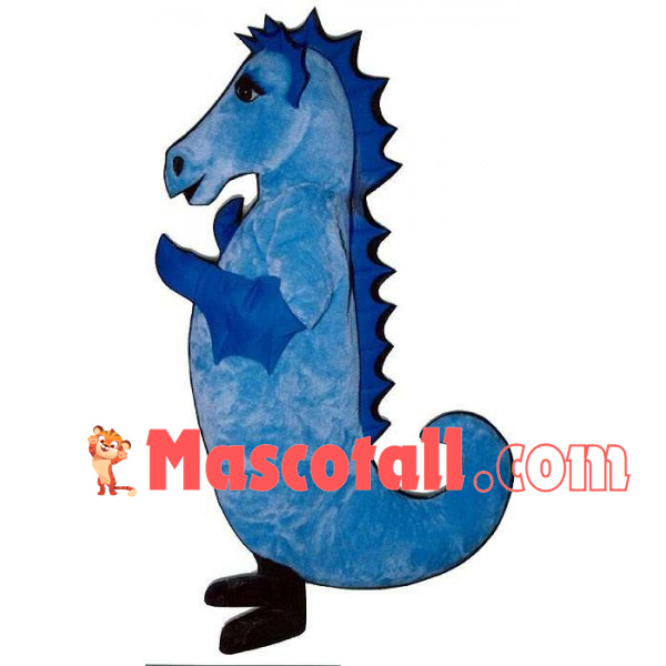 Blue Seahorse Mascot Costume for Adult