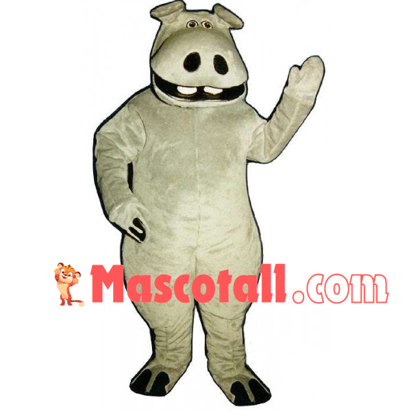 Stable Big Mouth Hippopotamus Mascot Costume