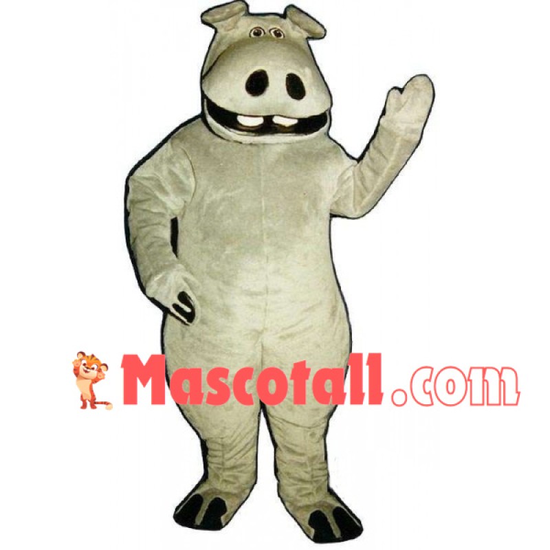 Stable Big Mouth Hippopotamus Mascot Costume