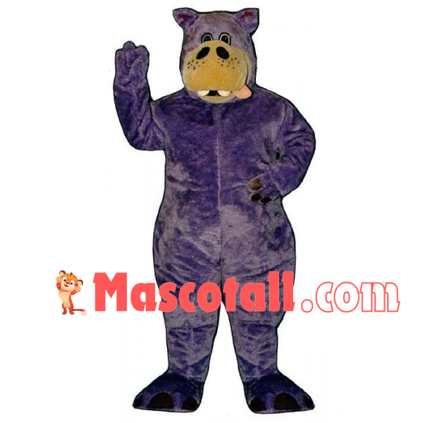 Naughty Purple Hippo Mascot Costume