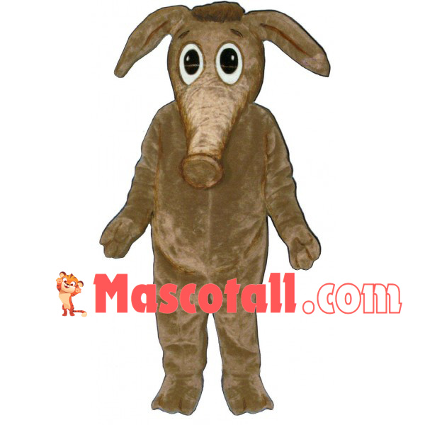 Surprised Little Brown Elephant Mascot Costume