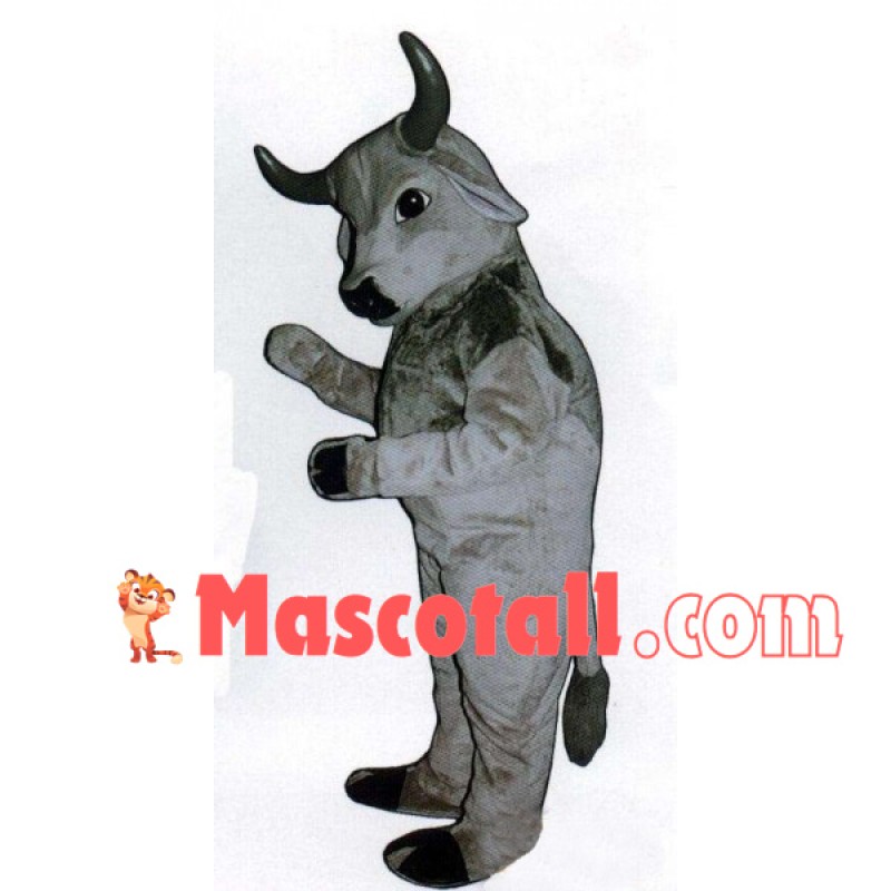 Diligent Gray Buffalo Mascot Costume