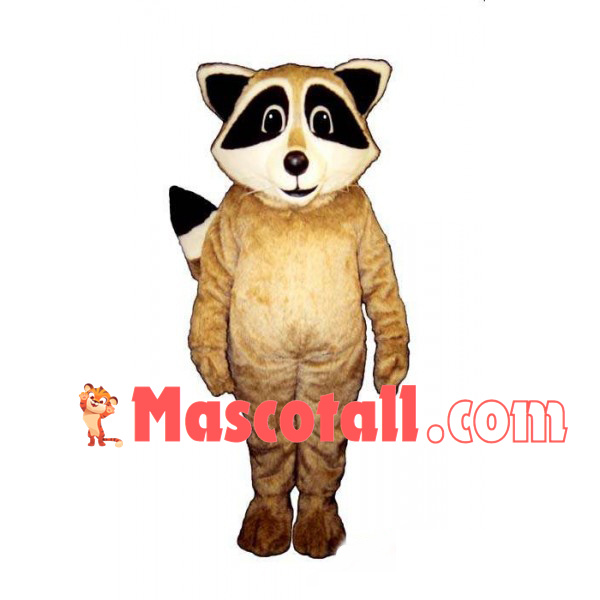 Obedient Khaki Raccoon Mascot Costume