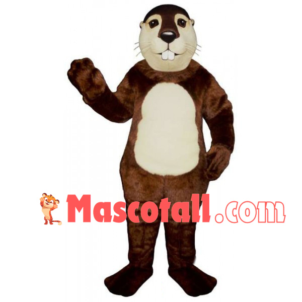 Soft Plush Beaver Adult Mascot Costume