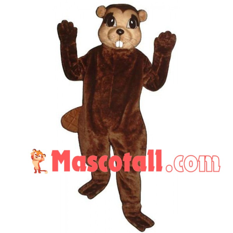 Adult Plush Brown Beaver Mascot Costume