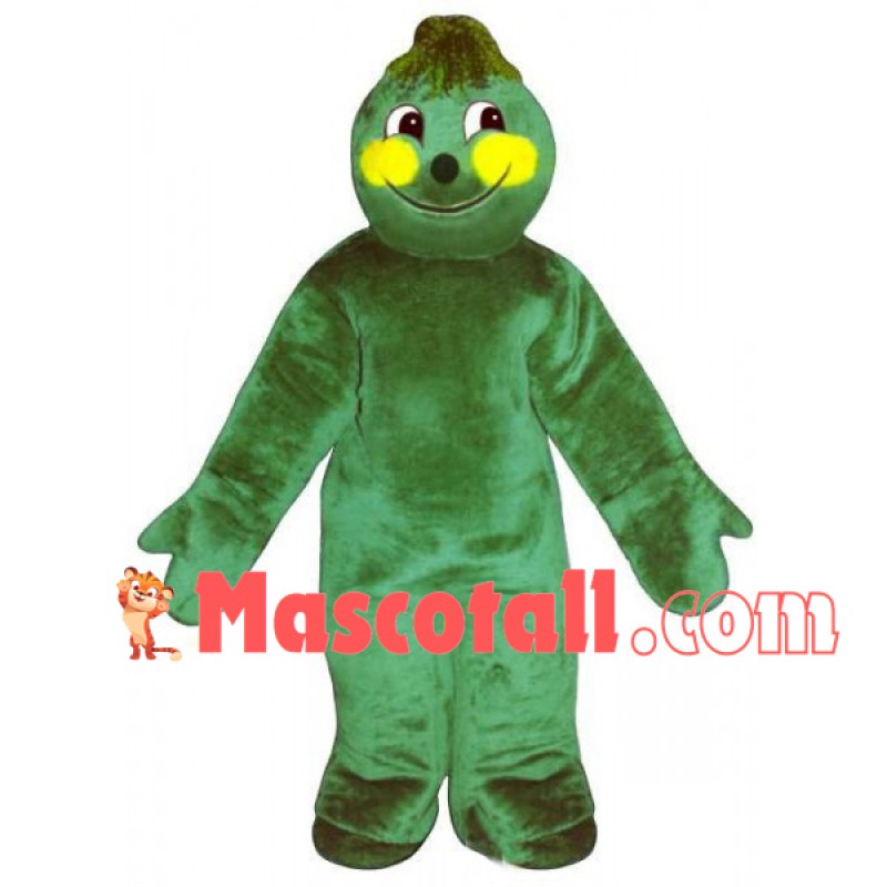 Soft Green Smiling Doll Mascot Costume
