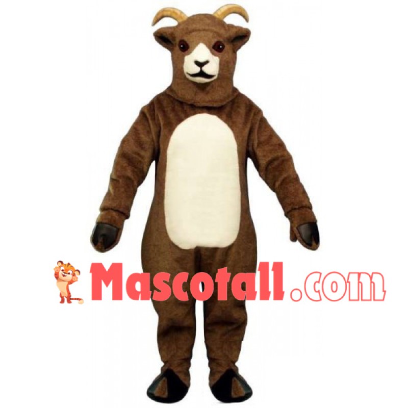 Adult Power Brown Goat Mascot Costume