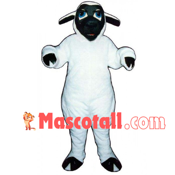 Soft Sheep With Black Face Mascot Costume