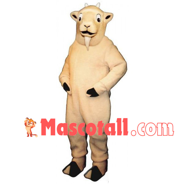 Short-horned Beige Goat Mascot Costume