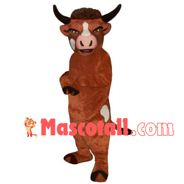 Fierce Power Brown Bull Mascot Costume