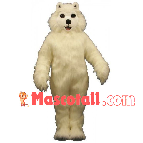 Long Wool Pure White Dog Mascot Costume