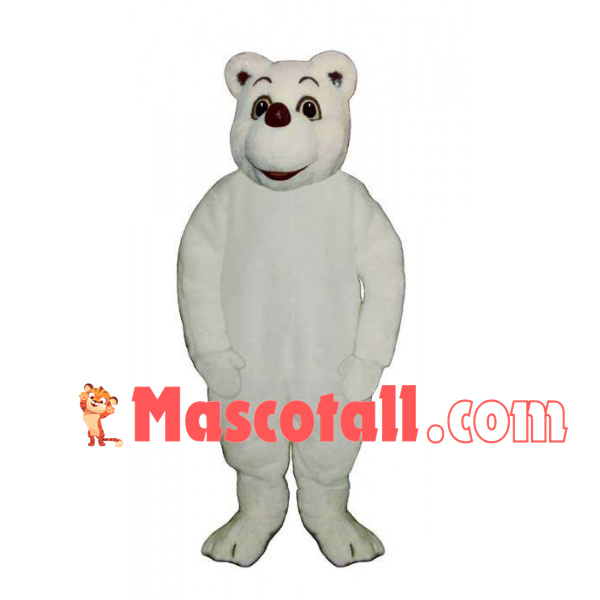 Adult Snow White Bear Mascot Costume