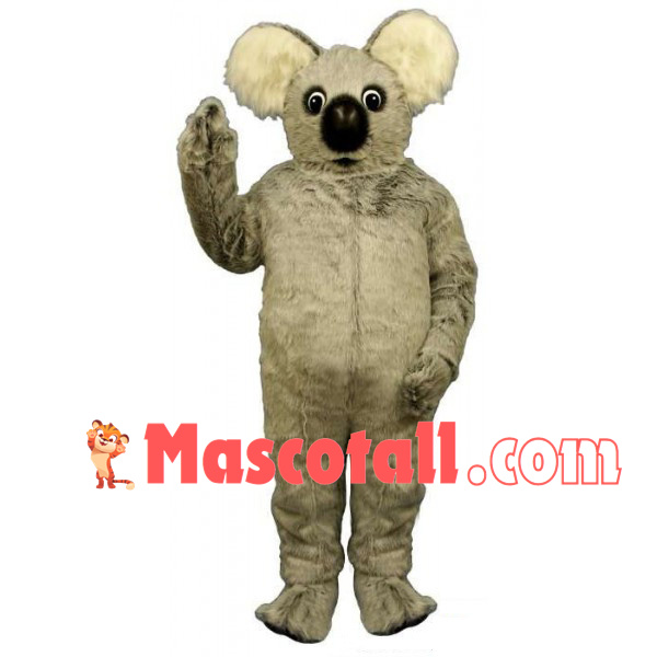 Motionless Furry Gray Koala Mascot Costume