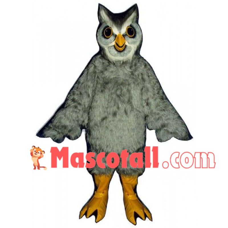 Concentrated Long-haired Owl Mascot Costume