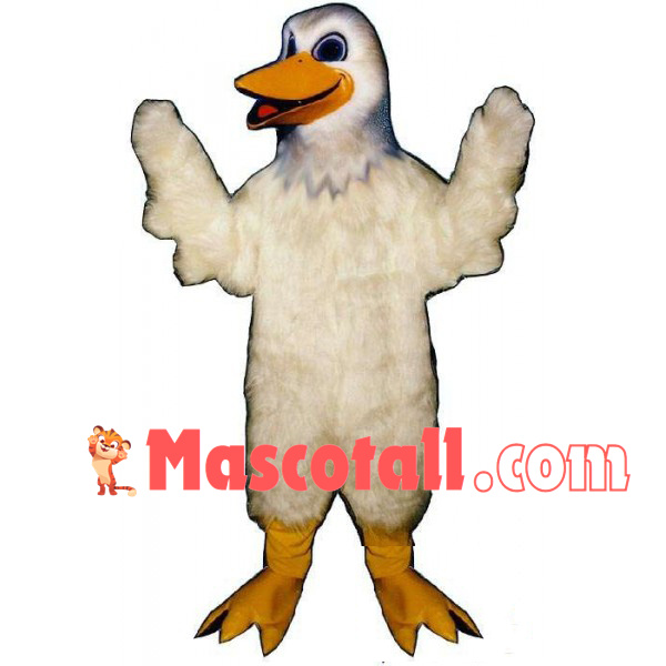 Long Wool White Bird Mascot Costume