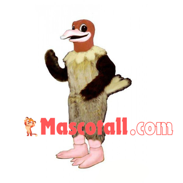 Ostrich With Pink Paws Mascot Costume