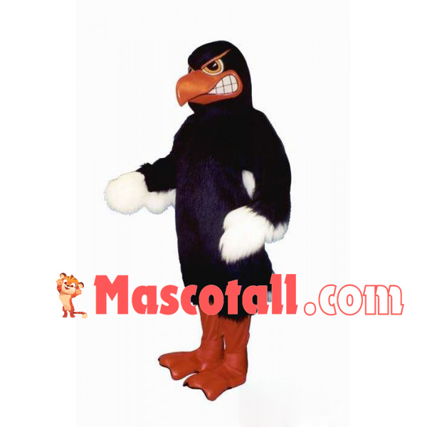 Grim-faced Shaggy Crow Mascot Costume