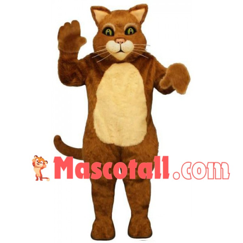 Adult Brown Furry Cat Mascot Costume